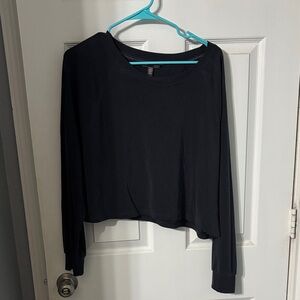 Victoria's Secret Dark Blue Ribbed Long Sleeve Tee